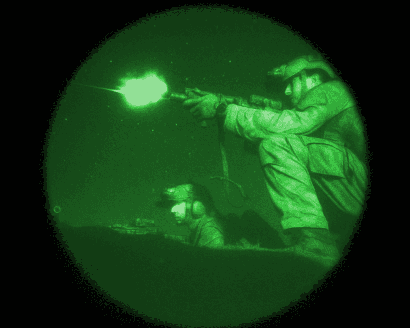 ATN PVS-14 handheld in the field