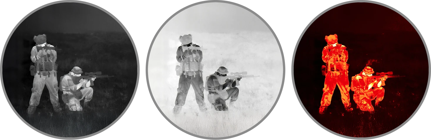 ATN TTWS-6 thermal weapon sight display and reticle view